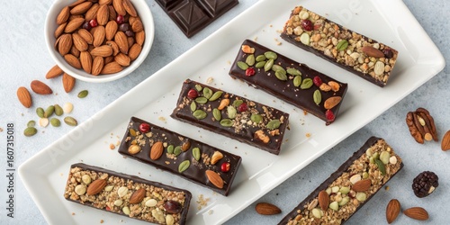 Chocolate Bars with Nuts an...