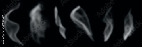 Abstract Smoke Collection. white smoke set