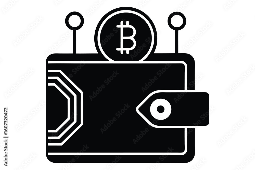 Obraz premium crypto wallet vector icon