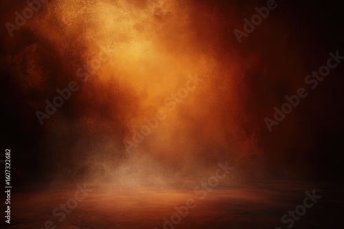 Fiery orange smoky backdrop