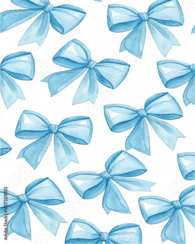set of blue bow