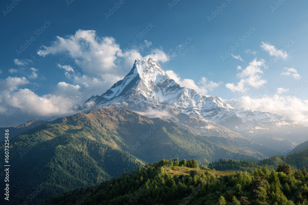 Fototapeta premium capture breathtaking beauty of worlds top mountains renowned for their stunning vistas and challenging climbs