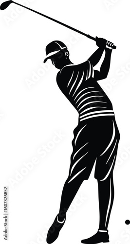 golf player silhouette