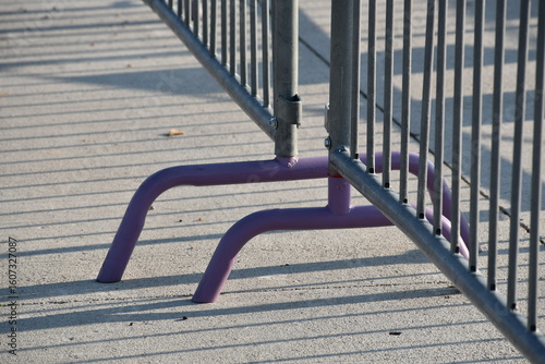 Temporary fencing for local event. Bottom supports.