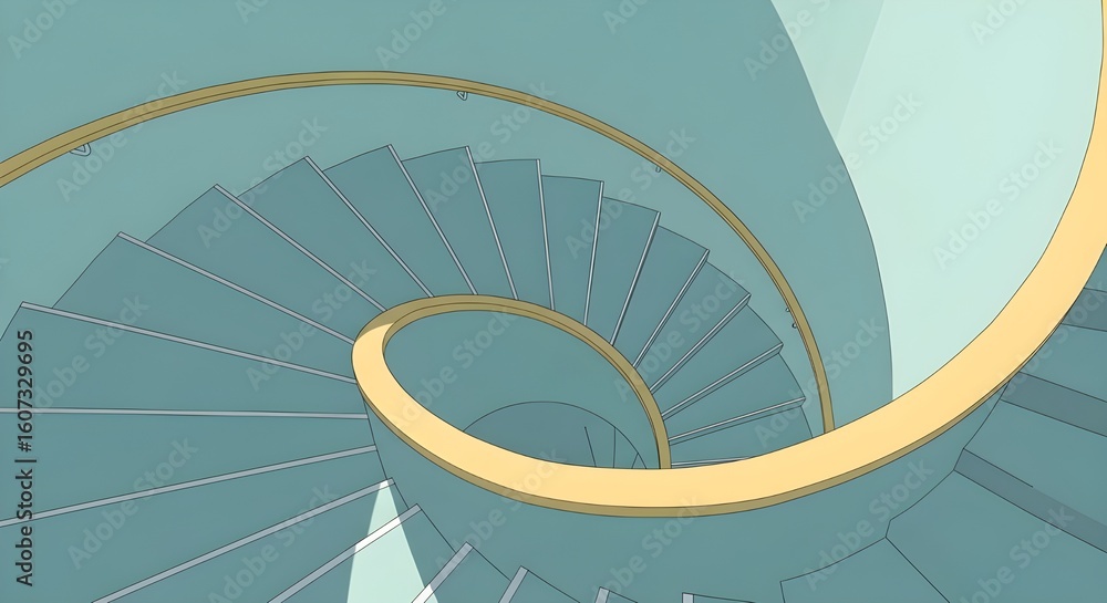 Obraz premium Spiral Staircase From Above