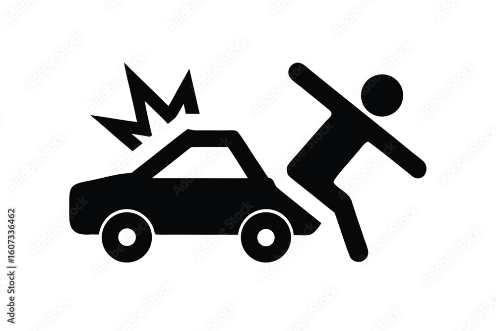 Naklejka premium accidents vector icon