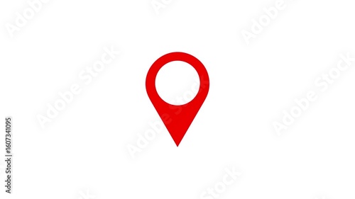 Simple, clean, and modern red location pin icon, perfect for maps, navigation apps, websites, and more.