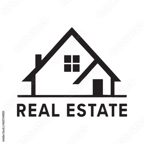 Professional Real Estate Logo Design with House Icon