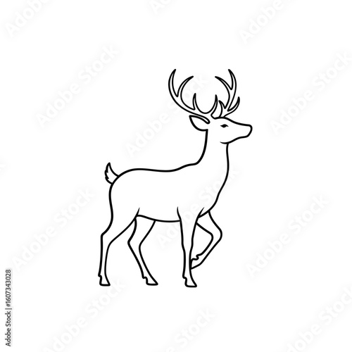 A majestic stag with large antlers stands proudly in a field