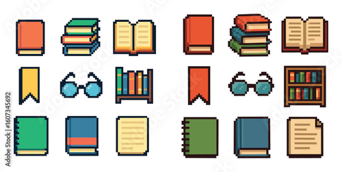 Pixel Art Education Icons