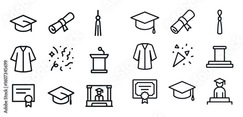 Graduation Icons Set