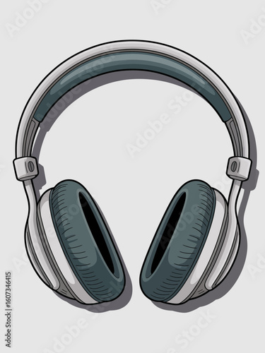 headphones on white background