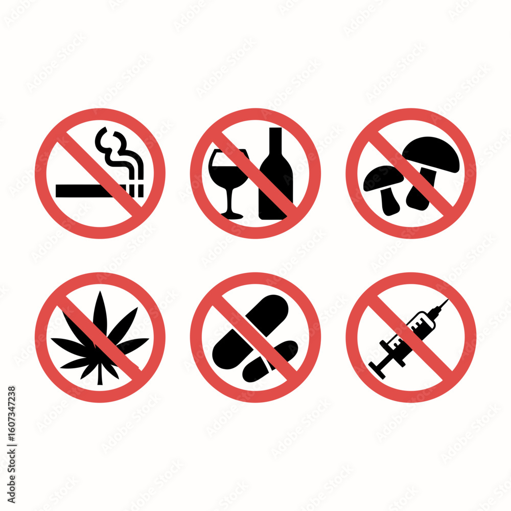set of no smoking signs set of no smoking signs