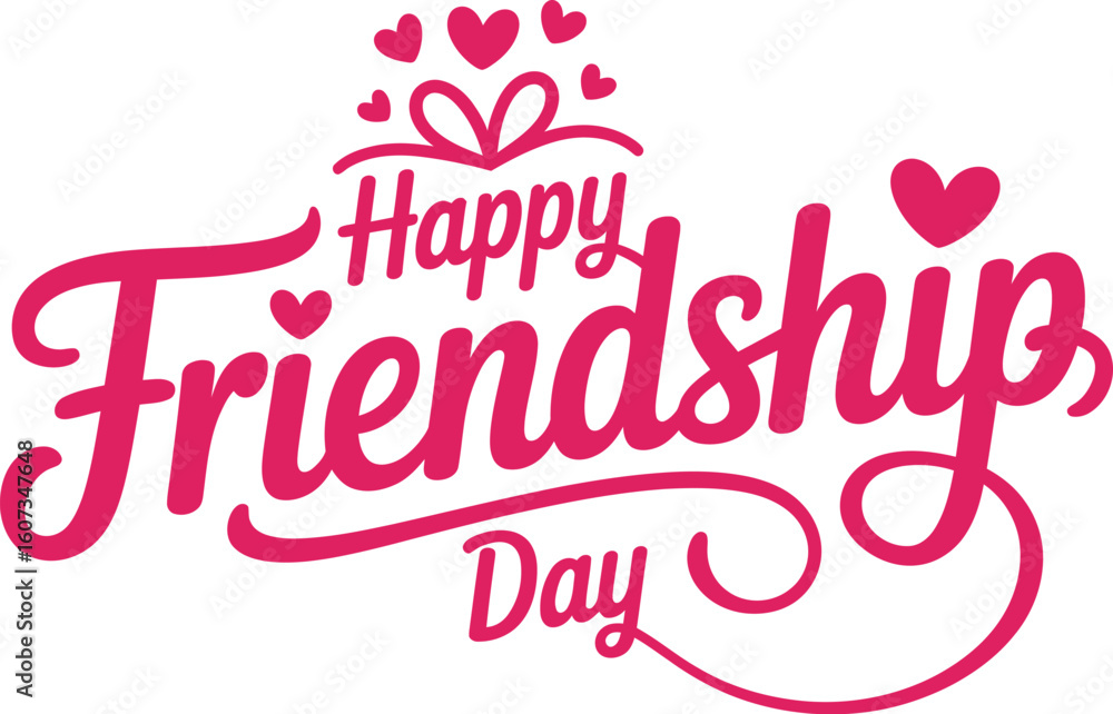 Fototapeta premium frirndship day typography 