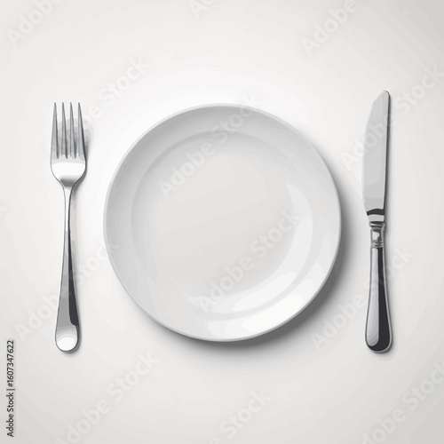plate and cutlery