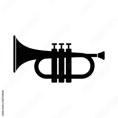 trumpet isolated on white
