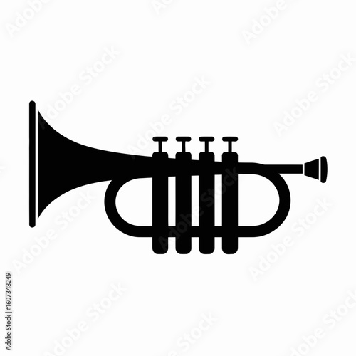 trumpet isolated on white