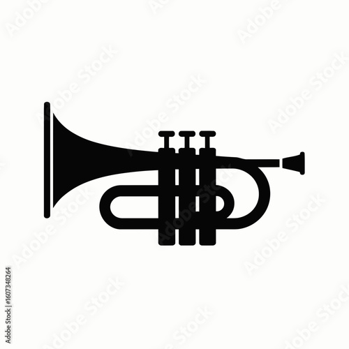 trumpet isolated on white background