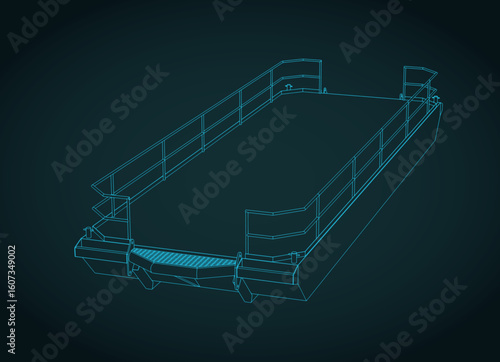 Heavy duty pontoon illustration