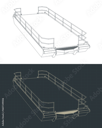 Heavy duty pontoon blueprints