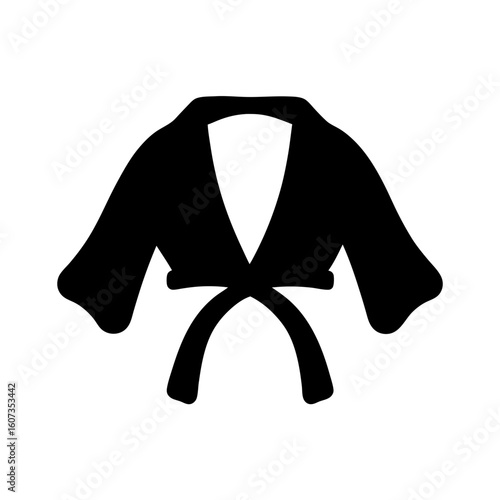 Martial Arts Gi Icon Showing Jacket and Belt of Traditional Uniform