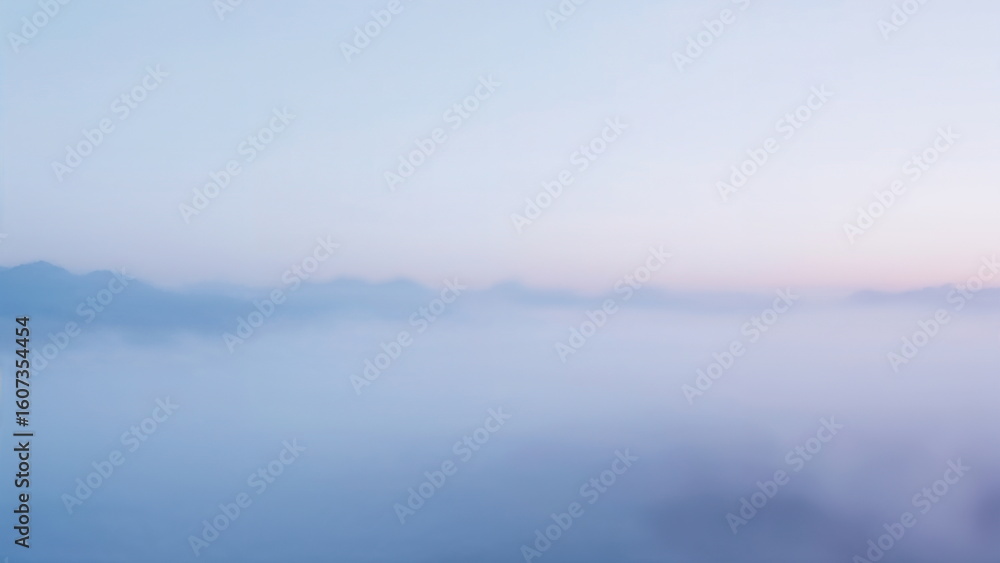 Fototapeta premium Rolling fog gradient with dreamy pastel tones in lavender and blue, elegant abstract desktop wallpaper or soft vertical mobile screen background