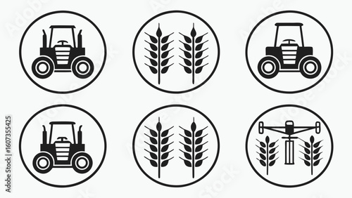 Future Technology theme scientific instruments set art illustration