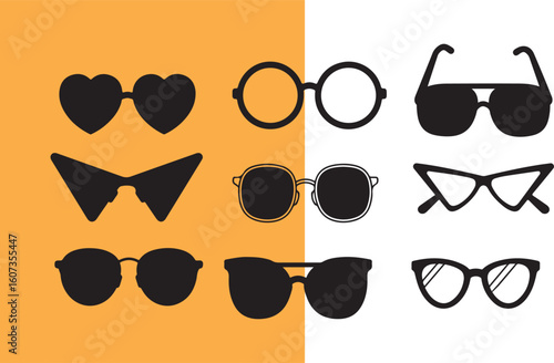 Black silhouette sunglasses and eyeglasses collection