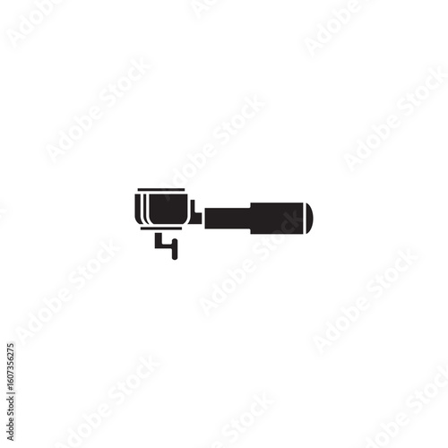 Black silhouette of espresso machine portafilter for coffee preparation
