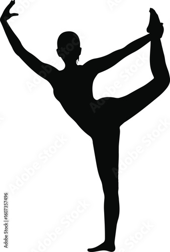 Yoga Pose: Natarajasana Silhouette