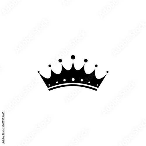 A crown vector logo with an elegant and luxurious design. Suitable for corporate branding, fashion, jewelry, or businesses seeking to project an exclusive and classy image. This vector design is easil