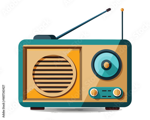 retro radio vector