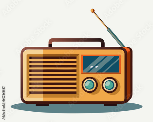 retro radio vector illustration