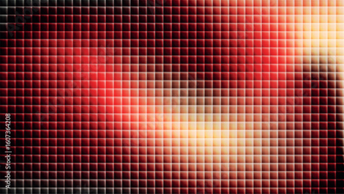 Pixel fractal glass gradient background with purple, pink and yellow blur colors and rippled chrome design. Ribbed lines wallpaper with fluorescent motion and iridescent flow. Vector illustration.