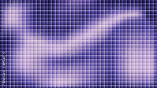 Pixel fractal glass gradient background with purple, pink and yellow blur colors and rippled chrome design. Ribbed lines wallpaper with fluorescent motion and iridescent flow. Vector illustration.