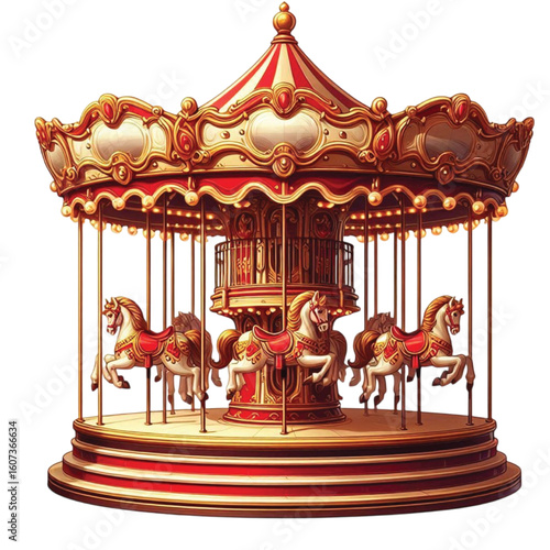 Red And Gold Carousel Rid transparent