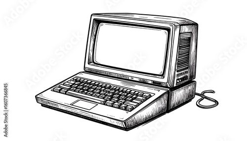 Vintage computer drawing