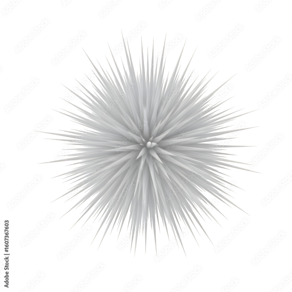 Fototapeta premium White dandelion seed head exploding isolated on transparent background
