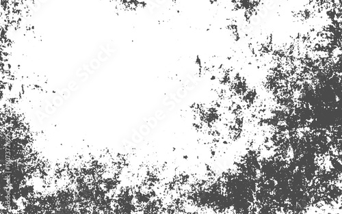 Texture black and white abstract grunge style. Vintage abstract texture of old surface. Blue poppy seeds isolated on white background and texture, top view