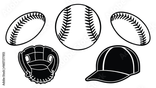 Sports graphics illustration collection icons set