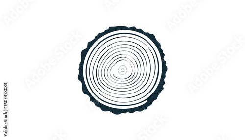 Tree Ring Icon Vector Illustration.graphic, signs, ring, web, illustration, modern, app, design, icon, logotype, nature, symbol, vector, flat, plant, tree