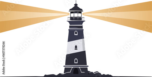 lighthouse beacon icon vector illustration.clip art, graphic, navigation, safety, silhouette, structure, tower, illustration, isolated, light, design, icon, lighthouse, vector, architecture, building,