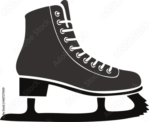 ice skates icon vector illustration.fitness, sport, illustration, shoe, skate, wheel, icon, vector, clip art, disco, editable, graphic, label, series, signs, silhouette, speed, outline, pictogram, 