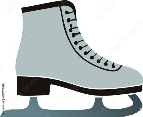 ice skates icon vector illustration.fitness, sport, illustration, shoe, skate, wheel, icon, vector, clip art, disco, editable, graphic, label, series, signs, silhouette, speed, outline, pictogram, 