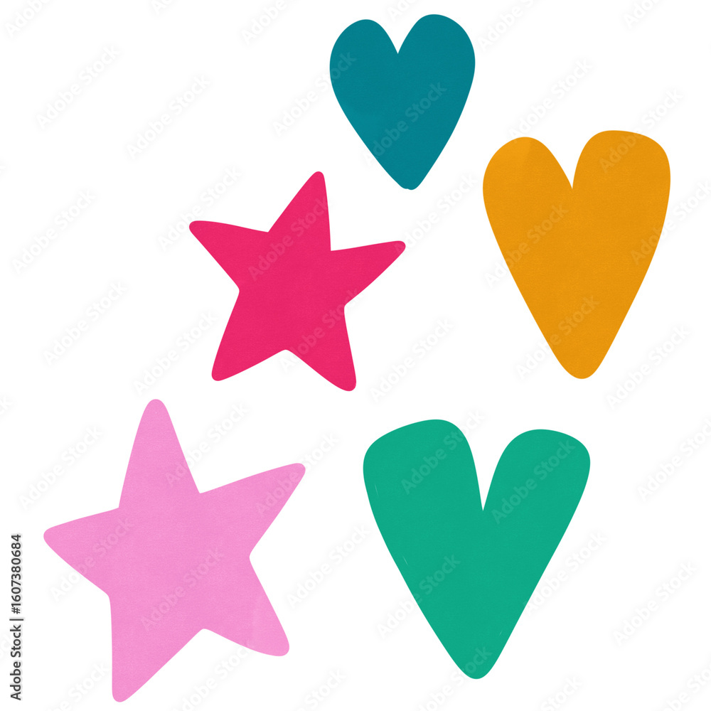 Fototapeta premium Abstract geometricand heart shaps design.