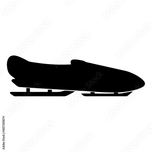 Silhouette of a bobsled for winter olympic sports vector illustration