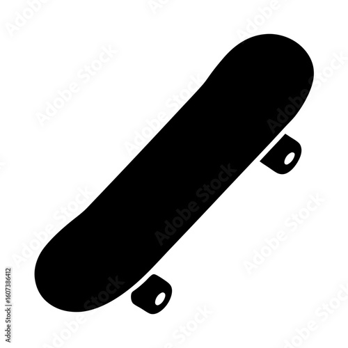 A sleek black skateboard with wheels ready for a ride or stunt