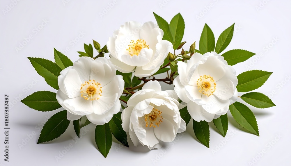 Fototapeta premium White roses in a bouquet