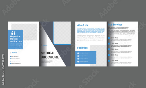 Medical health care Brochure Template, Medical brochure layout.