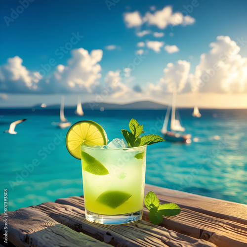 Close-up of drink in glass on table